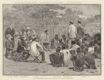 La Reina Swazi en Conferencia con los Comisionados Británicos y del Transvaal de William Barnes Wollen